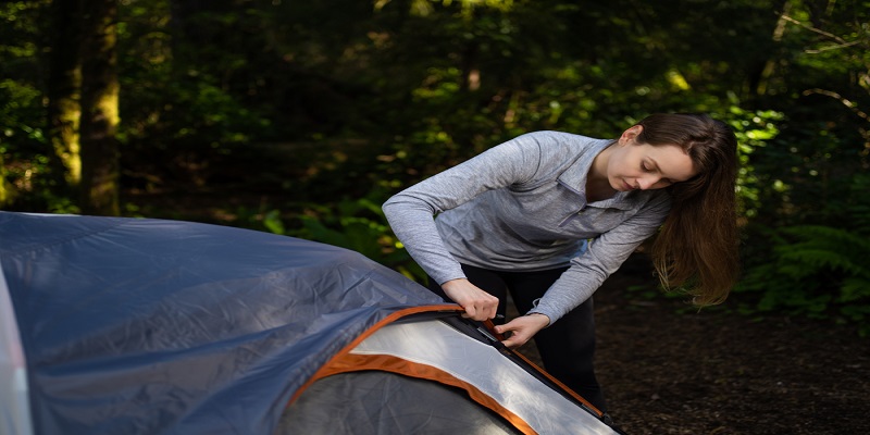 Fix the Tent to the Ground with the Stakes