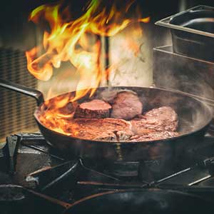 Set a Grill Pan on The Stove